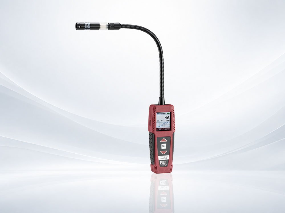 MRU 400GD Gasdetektor mit HC400 Sonde MRU 400GD Gasdetektor mit flexibler HC400 Sonde für professionelle Gaslecksuche und Gasmessung